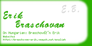 erik braschovan business card